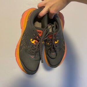 HOKA CHALLENGER ATR 6 Grey and Orange Running Shoe